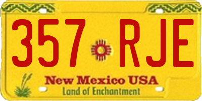 NM license plate 357RJE