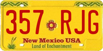NM license plate 357RJG