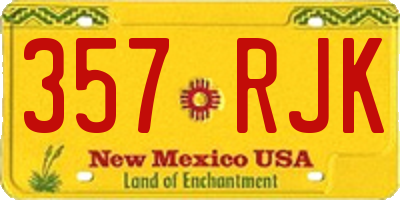 NM license plate 357RJK