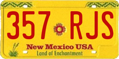 NM license plate 357RJS
