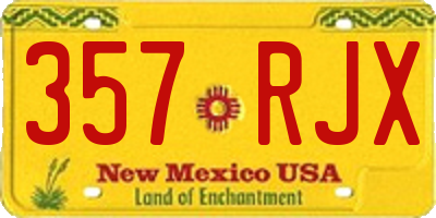 NM license plate 357RJX