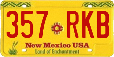 NM license plate 357RKB