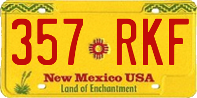 NM license plate 357RKF