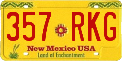 NM license plate 357RKG