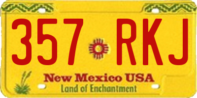 NM license plate 357RKJ