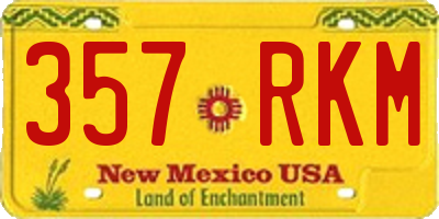 NM license plate 357RKM