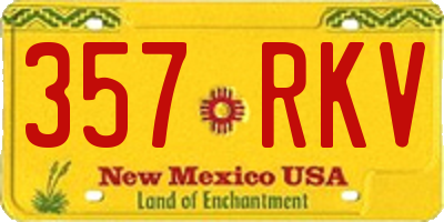 NM license plate 357RKV