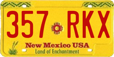 NM license plate 357RKX