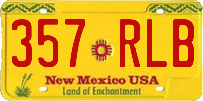 NM license plate 357RLB