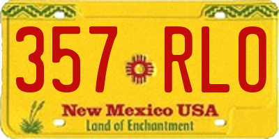 NM license plate 357RLO