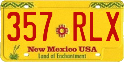 NM license plate 357RLX
