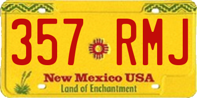 NM license plate 357RMJ
