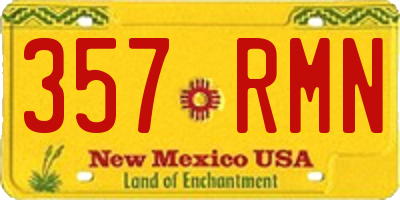 NM license plate 357RMN