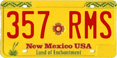 NM license plate 357RMS