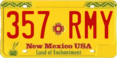 NM license plate 357RMY
