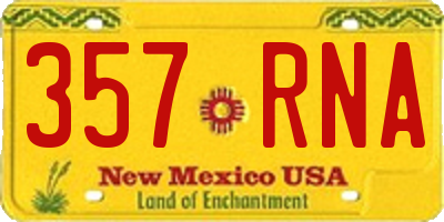 NM license plate 357RNA