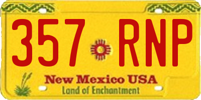 NM license plate 357RNP