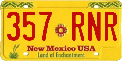 NM license plate 357RNR
