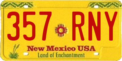 NM license plate 357RNY