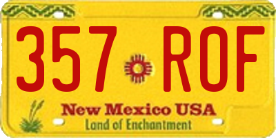 NM license plate 357ROF