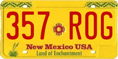 NM license plate 357ROG