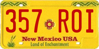 NM license plate 357ROI