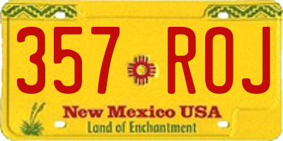 NM license plate 357ROJ