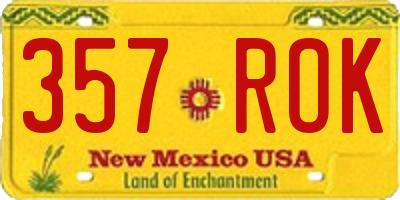 NM license plate 357ROK