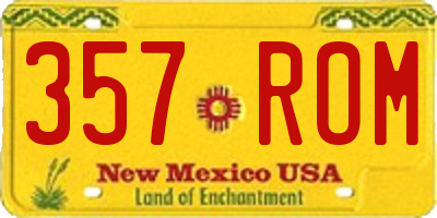 NM license plate 357ROM