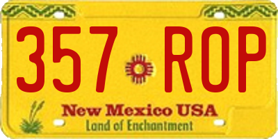NM license plate 357ROP
