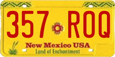 NM license plate 357ROQ