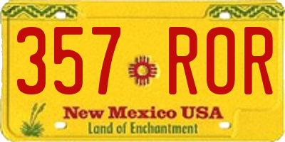 NM license plate 357ROR