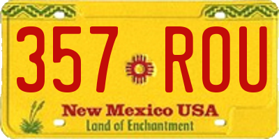 NM license plate 357ROU
