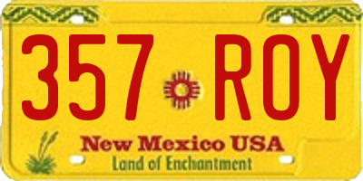NM license plate 357ROY