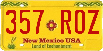 NM license plate 357ROZ