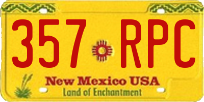 NM license plate 357RPC