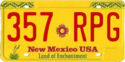 NM license plate 357RPG