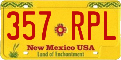 NM license plate 357RPL