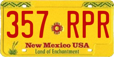 NM license plate 357RPR