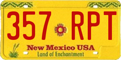 NM license plate 357RPT