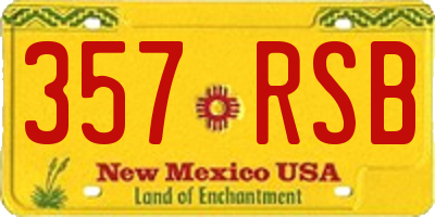 NM license plate 357RSB