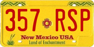 NM license plate 357RSP