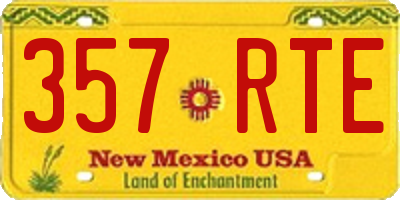NM license plate 357RTE