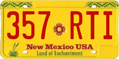 NM license plate 357RTI