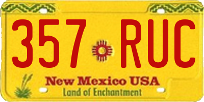 NM license plate 357RUC