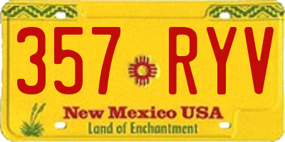 NM license plate 357RYV