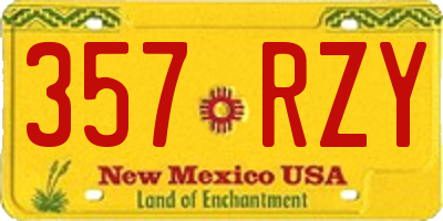 NM license plate 357RZY