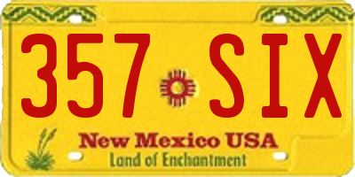 NM license plate 357SIX
