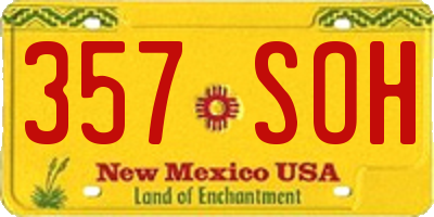 NM license plate 357SOH