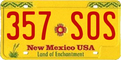 NM license plate 357SOS
